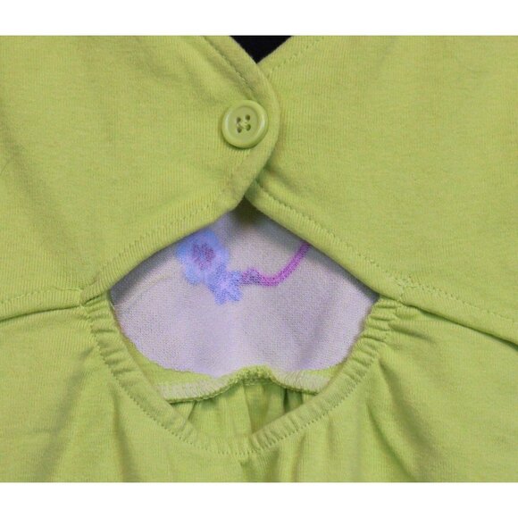 2007 Gymboree Candy Apple Green Tank Top Shirt Keyhole Back Flowers Sleeveless 9 - Picture 4 of 5